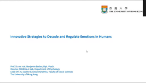 Read more about the article Innovative Strategies to Decode and Regulate Emotions in Humans | Prof. Bejamin Becker – The University of Hong Kong (HKU)